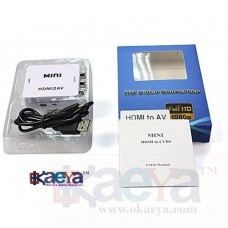 OkaeYa Hdmi2Av Standard Hdmi Interface Mini Hd Video Hdmi To Av-Cvsb Video Hdmi To Av Adapter 1080P